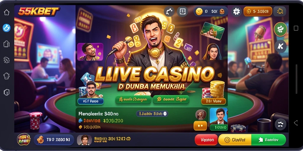 Tampilan gameplay langsung di 55KBET yang mendebarkan.