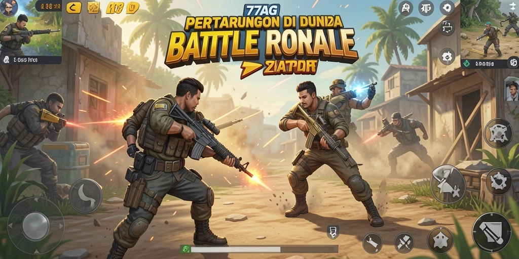 Gameplay seru dan mendebarkan di arena 77AG Battle Royale.
