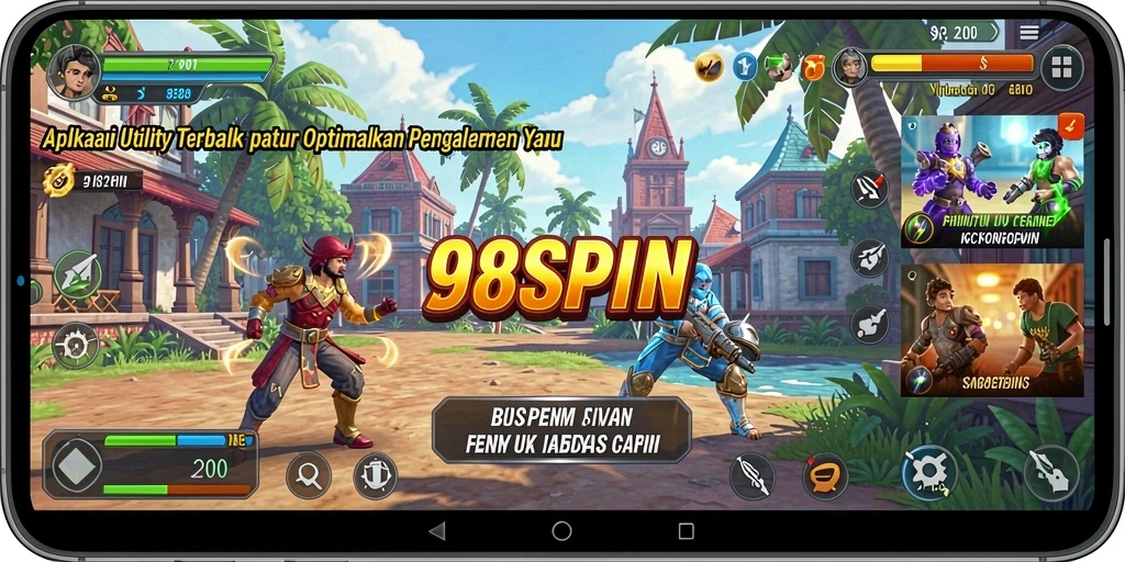 Tampilan antarmuka intuitif aplikasi Utility 98SPIN.