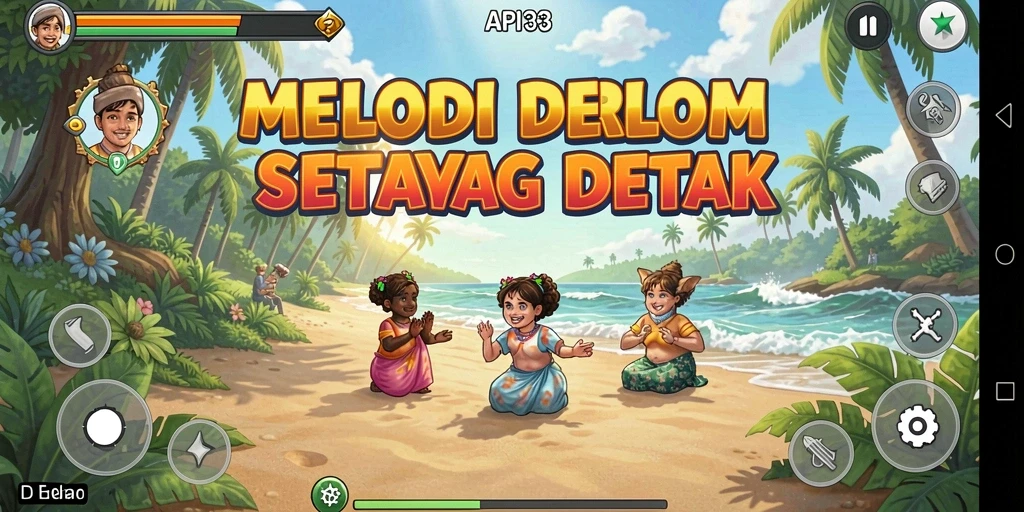 Screenshot menunjukkan antarmuka API33 dengan berbagai pilihan musik.