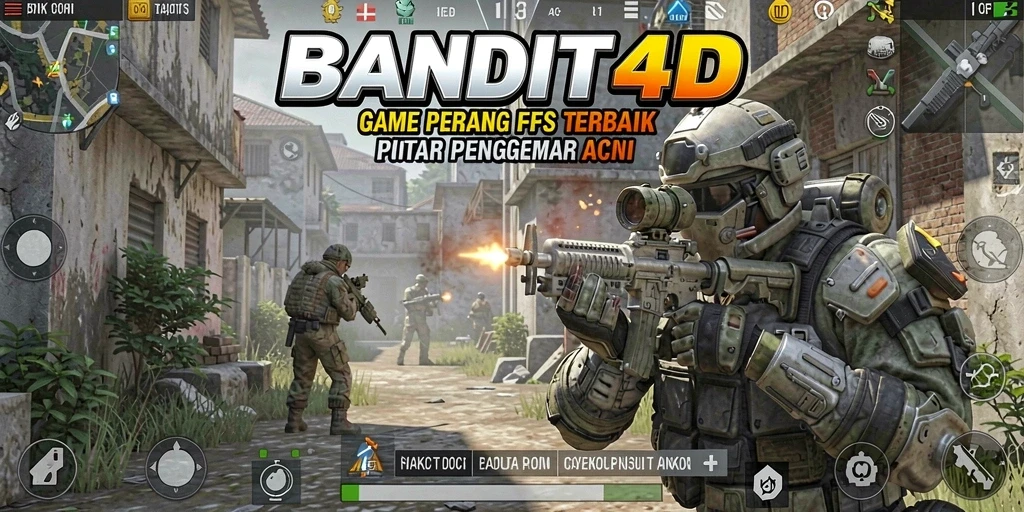 Tampilan gameplay mendebarkan di BANDIT4D dengan aksi tembak-tembakan yang intens.