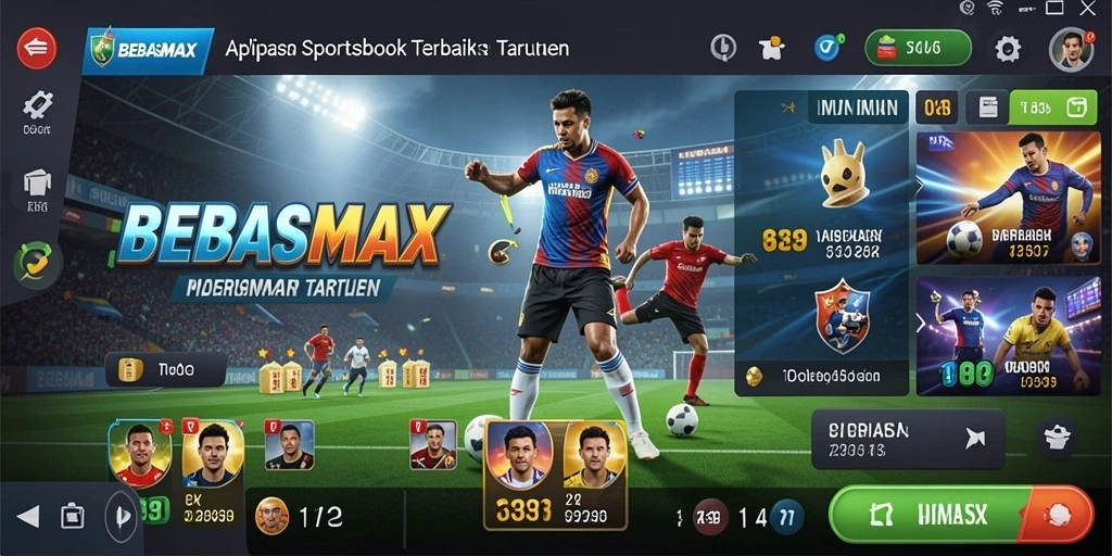 Tampilan utama BEBASMAX dengan berbagai opsi taruhan olahraga.
