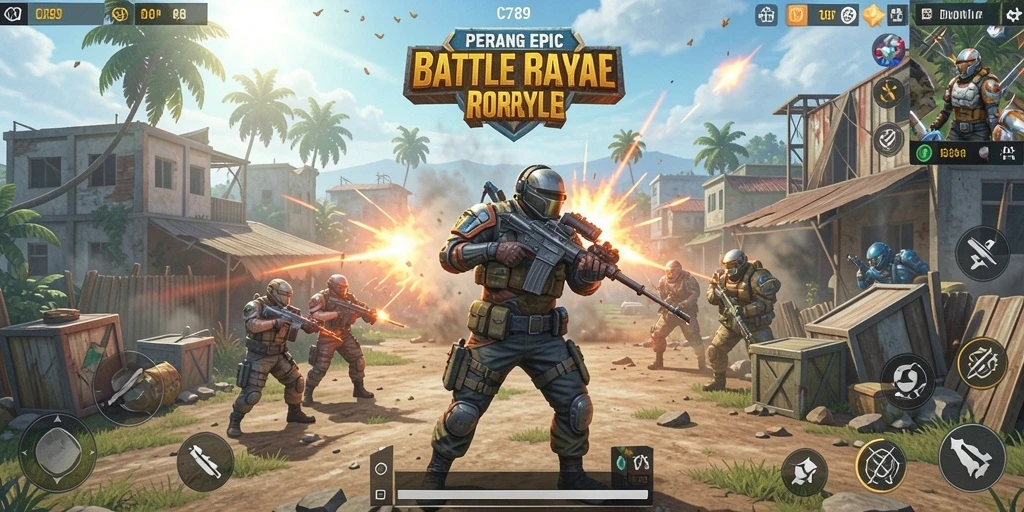 Tampilan gameplay seru di dunia Battle Royale C789.