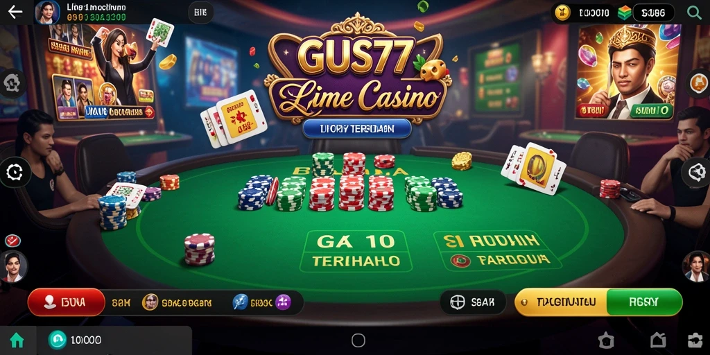 Screenshot utama GUS77 menampilkan dealer langsung dengan suasana kasino yang mendebarkan.