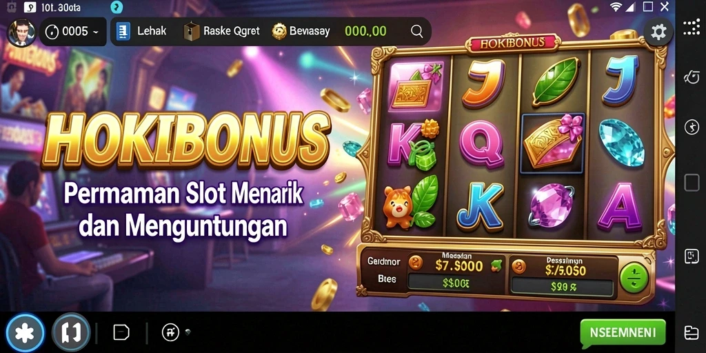 Tampilan permainan HOKIBONUS dengan berbagai tema slot yang mengasyikkan.