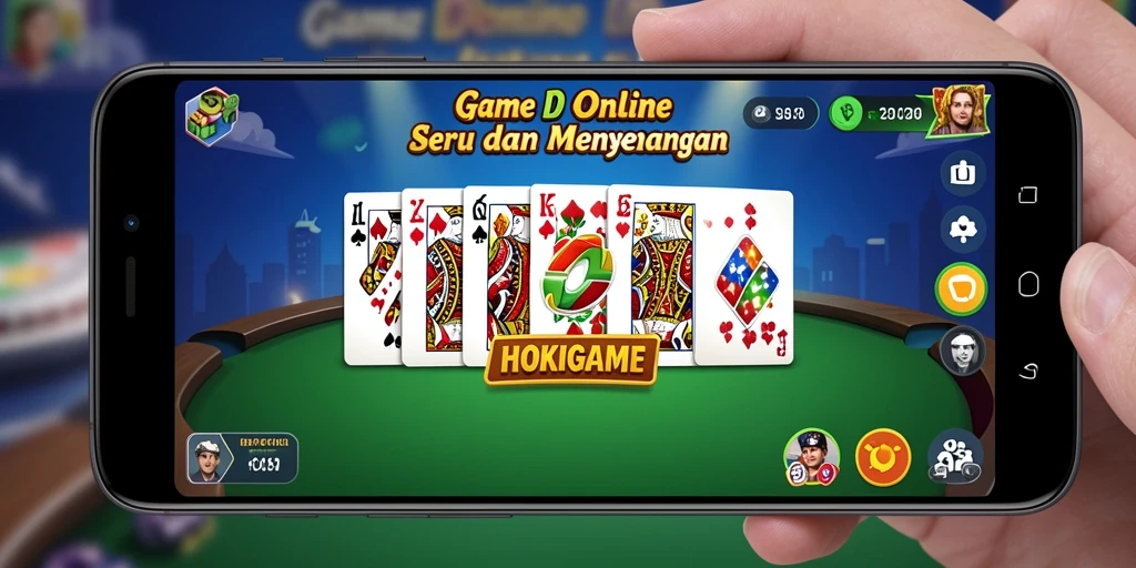 Tampilan gameplay seru di HOKIGAME yang penuh aksi domino.