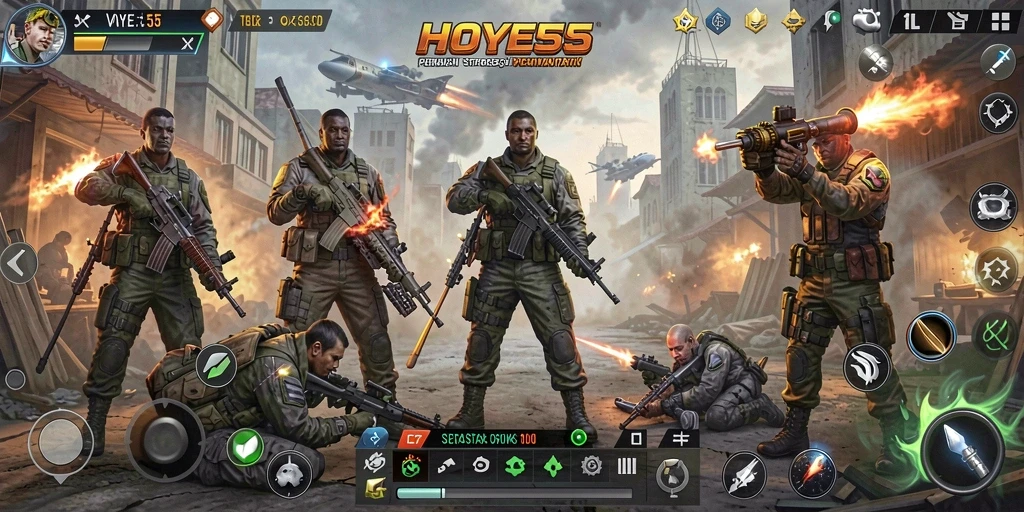 Tampilan gameplay strategis dan interaksi antarpemain di HOYE55.