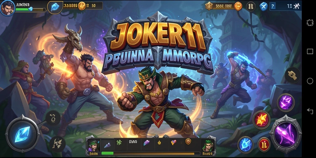 Screenshot gameplay JOKER11 yang menampilkan pertempuran seru dalam dunia MMORPG.