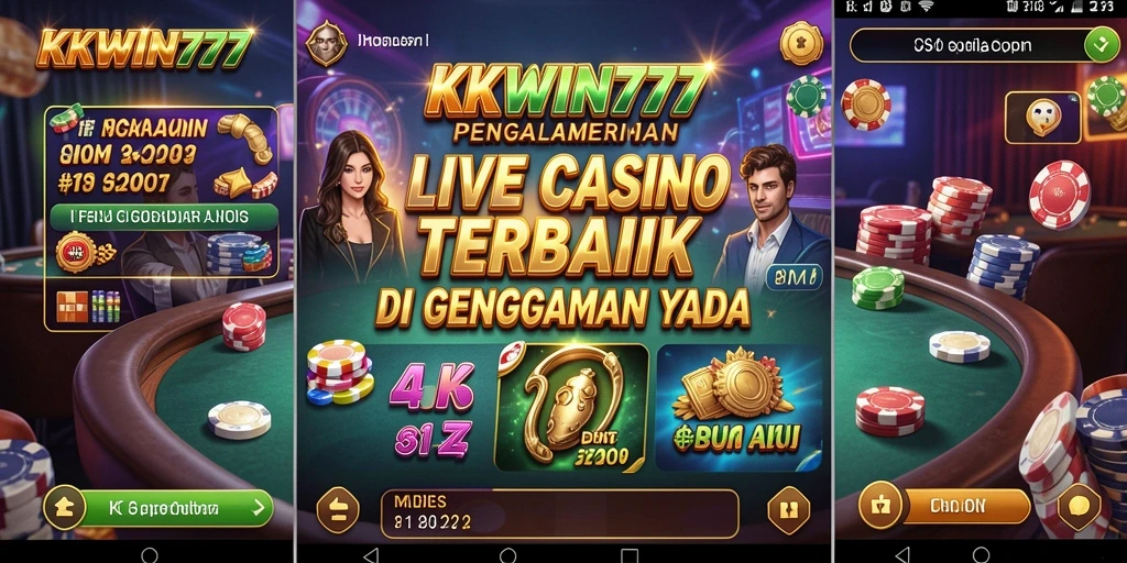 Gameplay Live Casino yang menarik di KKWIN777 dengan dealer asli.
