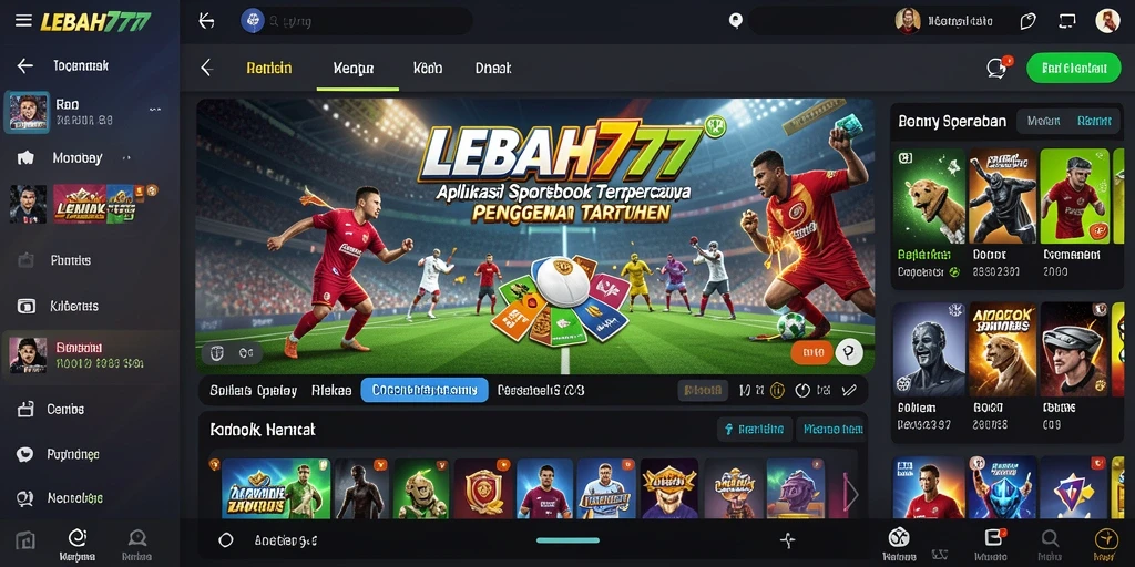 Tampilan gameplay yang menarik dari aplikasi Sportsbook LEBAH777.