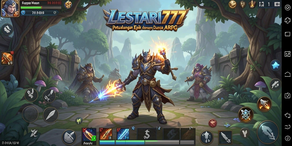 Screenshot LESTARI777 menampilkan aksi pertempuran yang mendebarkan di dunia ARPG.
