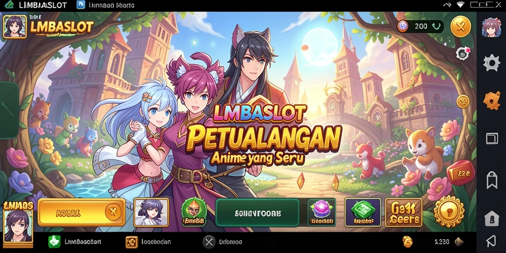 Tampilan gameplay menarik LMBASLOT dengan karakter anime.