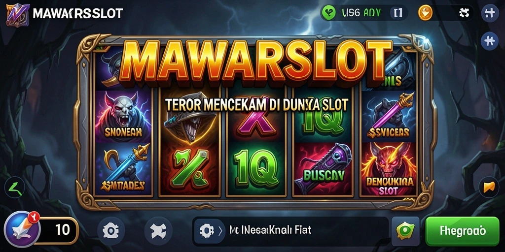 Tampilan gameplay menyeramkan di MAWARSLOT yang penuh ketegangan.