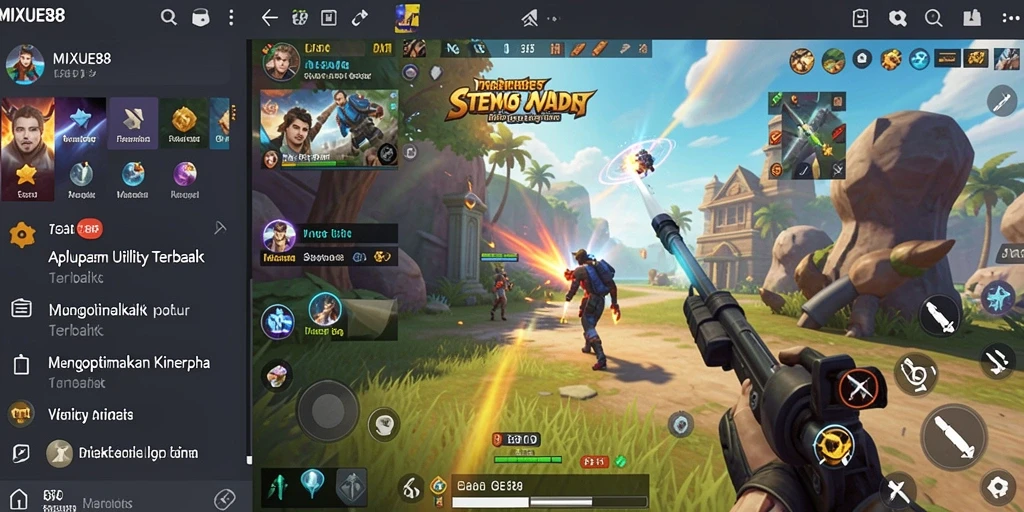 Screenshot MIXUE88 menunjukkan antarmuka aplikasi Utility yang bersih dan modern.