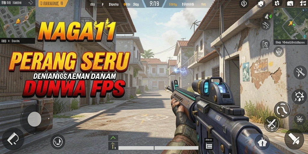 Tangkapan layar menampilkan aksi seru dari gameplay FPS NAGA11.
