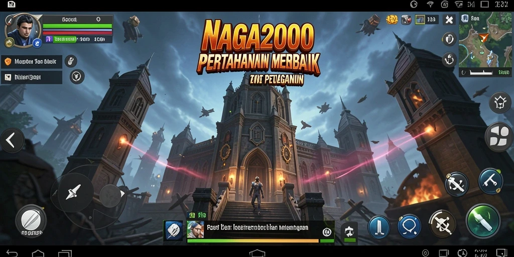 Screenshot permainan menunjukkan aksi seru Tower Defense di NAGA2000.