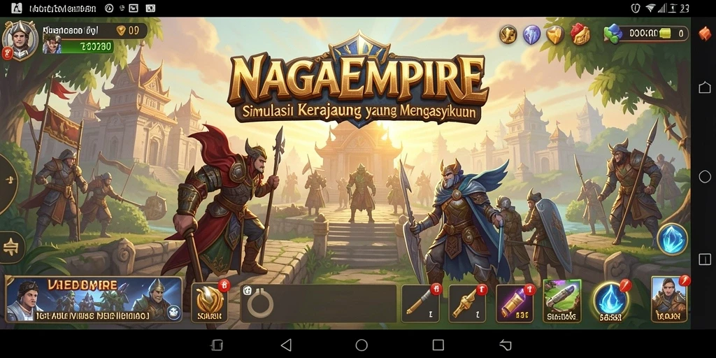 Tampilan gameplay NAGAEMPIRE yang menarik dan interaktif.