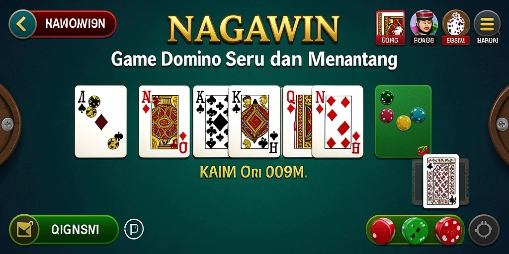 Tampilan gameplay menarik dari NAGAWIN dengan kartu Domino.