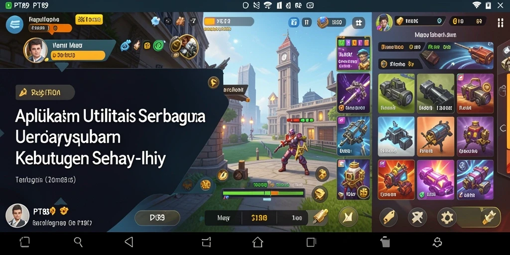 Tampilan utama PT89 dengan beragam fitur utilitas yang bermanfaat.
