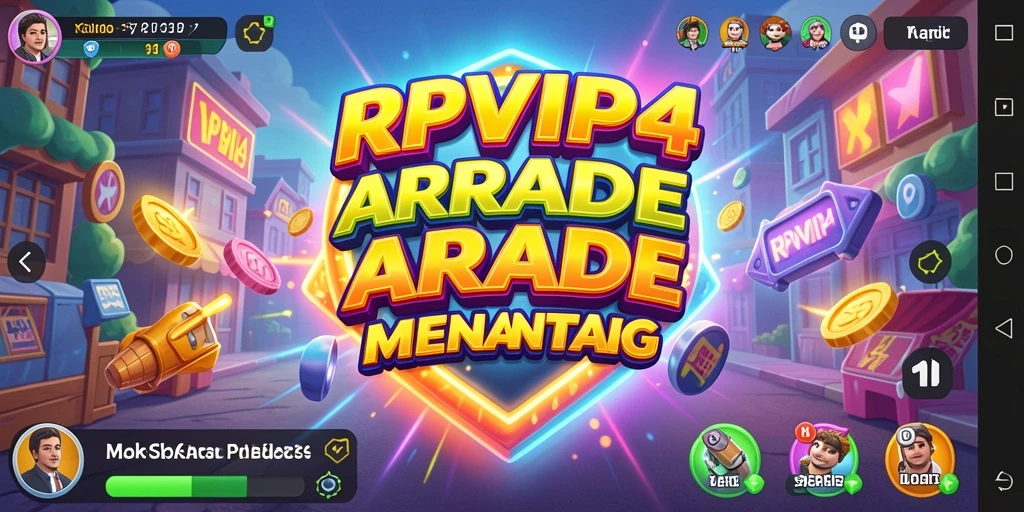 Screenshot RPVIP4 menampilkan aksi seru dalam permainan Arcade.