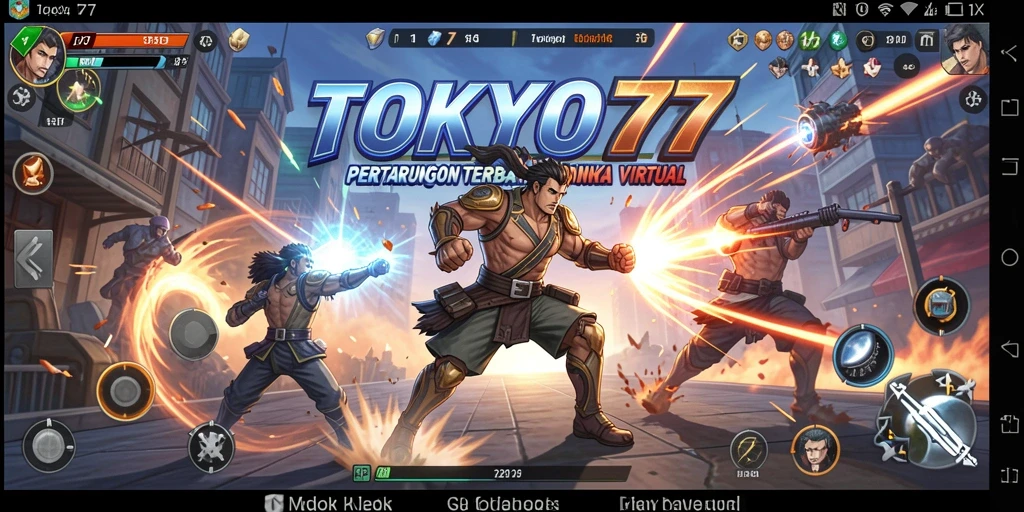 Screenshot TOKYO77 menampilkan aksi pertarungan yang seru dan intens.