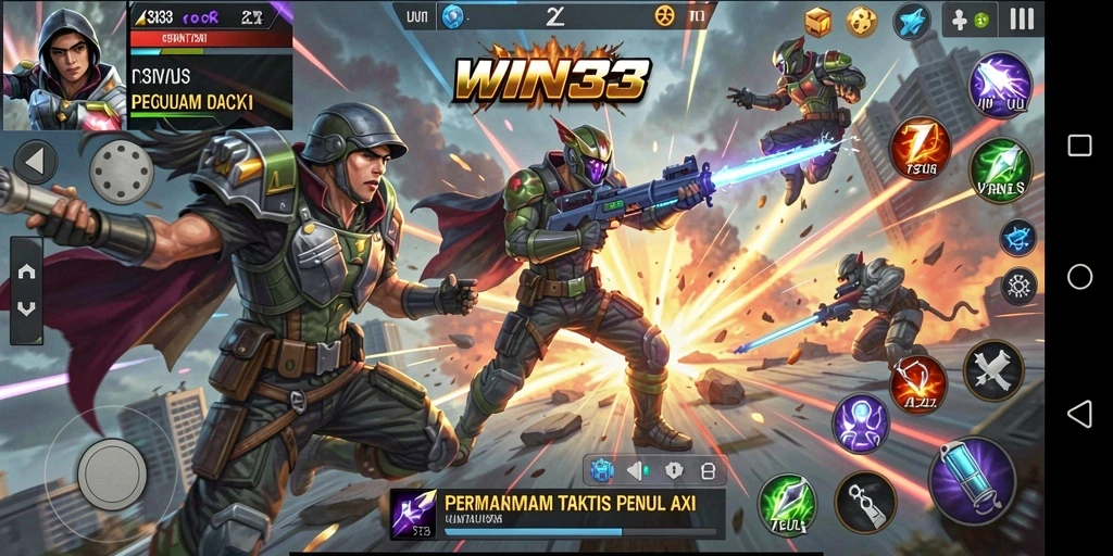 Gambaran gameplay menarik dalam game TPS WIN33.